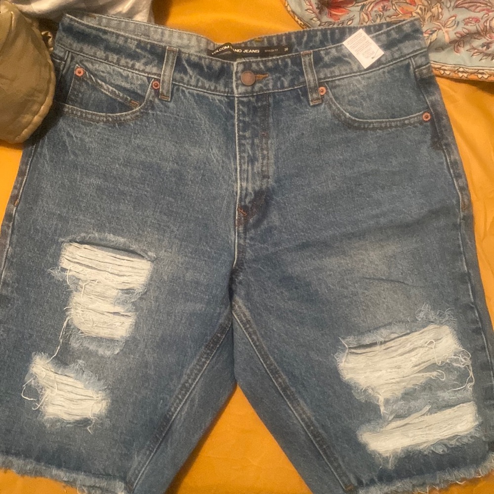 Denim Bermuda fit shorts
